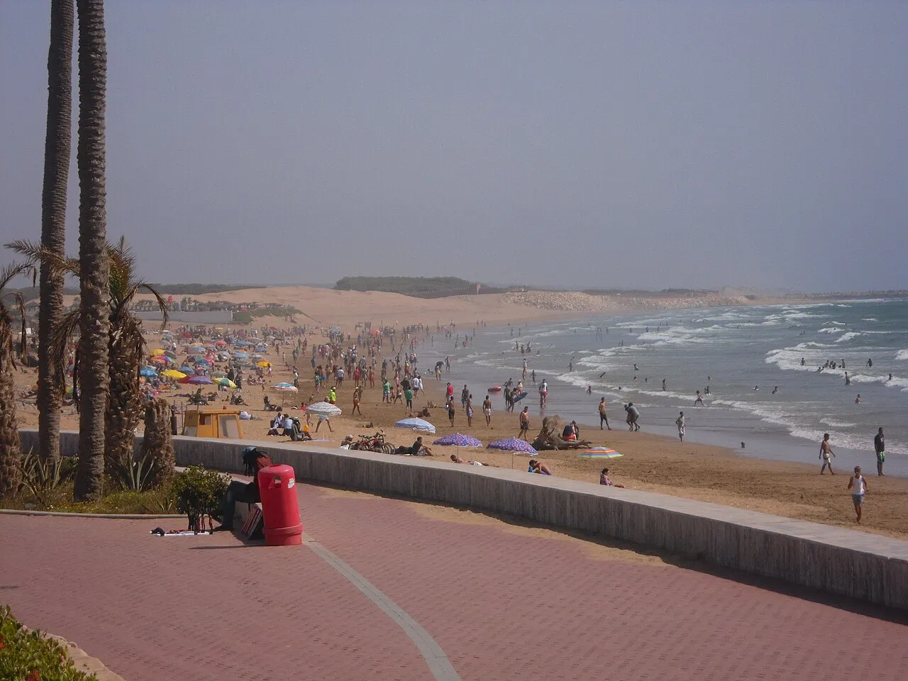 The beach at Agadir in Morocco