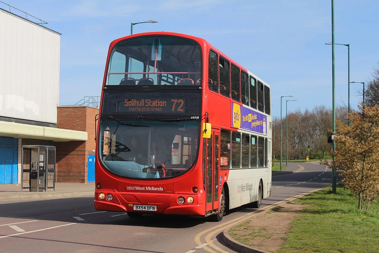 A number 72 bus in Birmingham