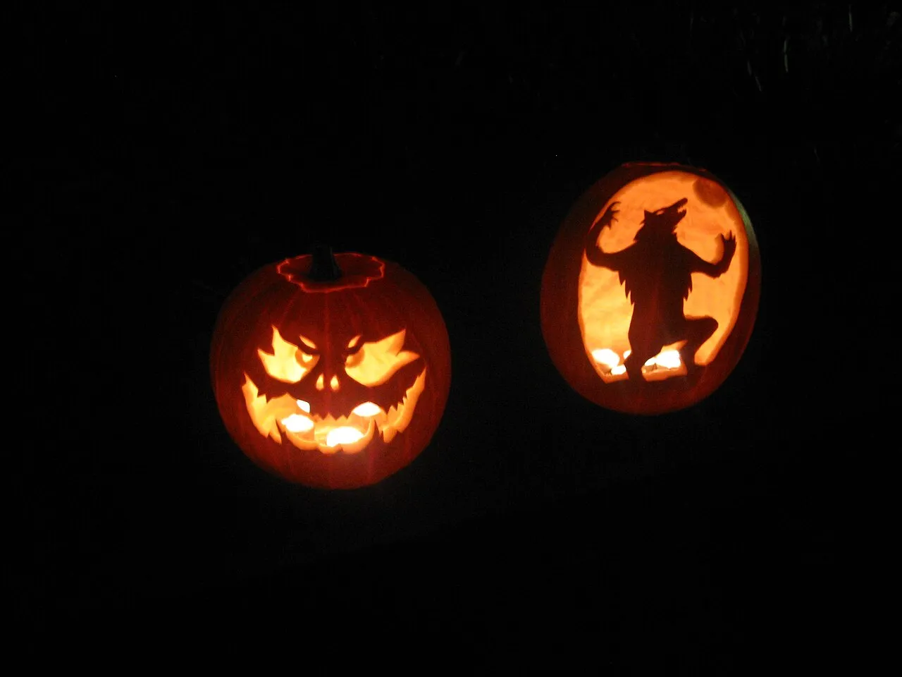 Carved Halloween pumpkins