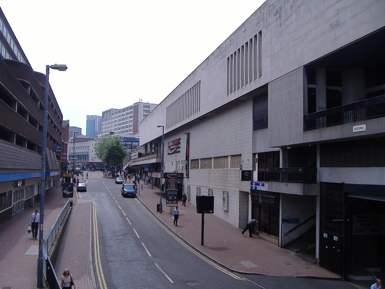 Dale End in Birmingham city centre