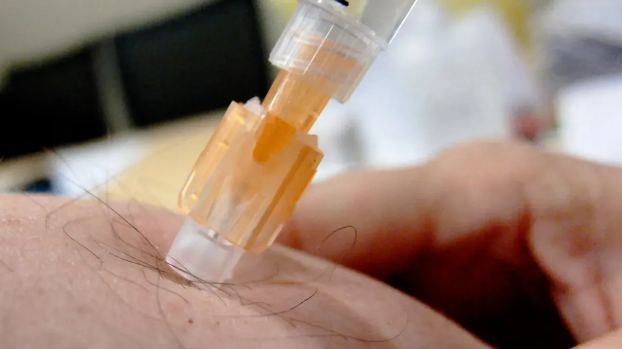 A person receiving a flu vaccination